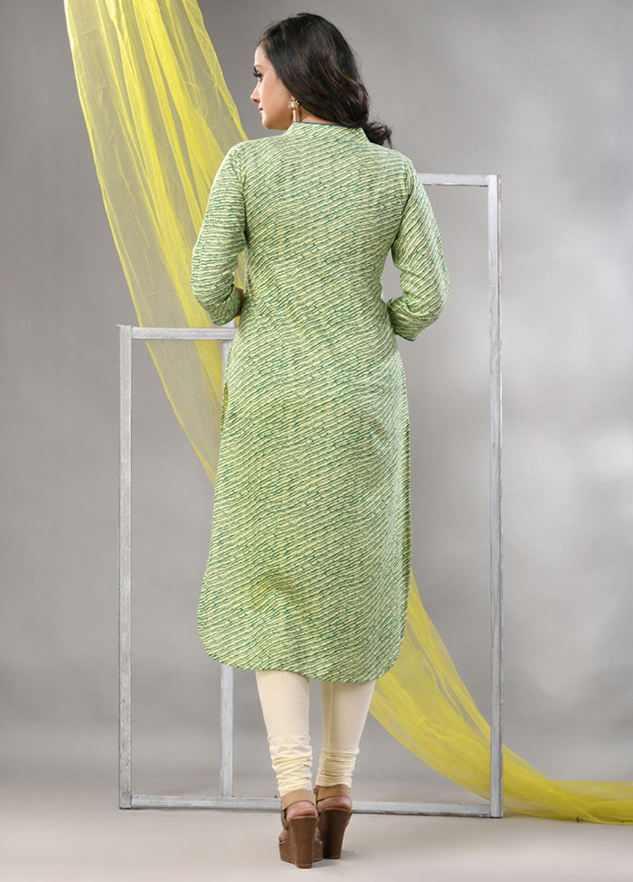 Green Readymade Rayon Kurti