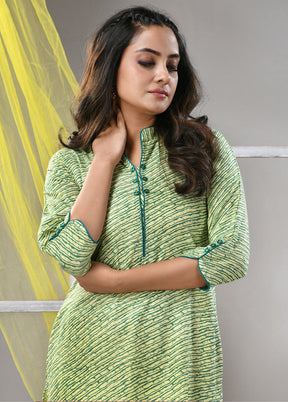 Green Readymade Rayon Kurti - Indian Silk House Agencies
