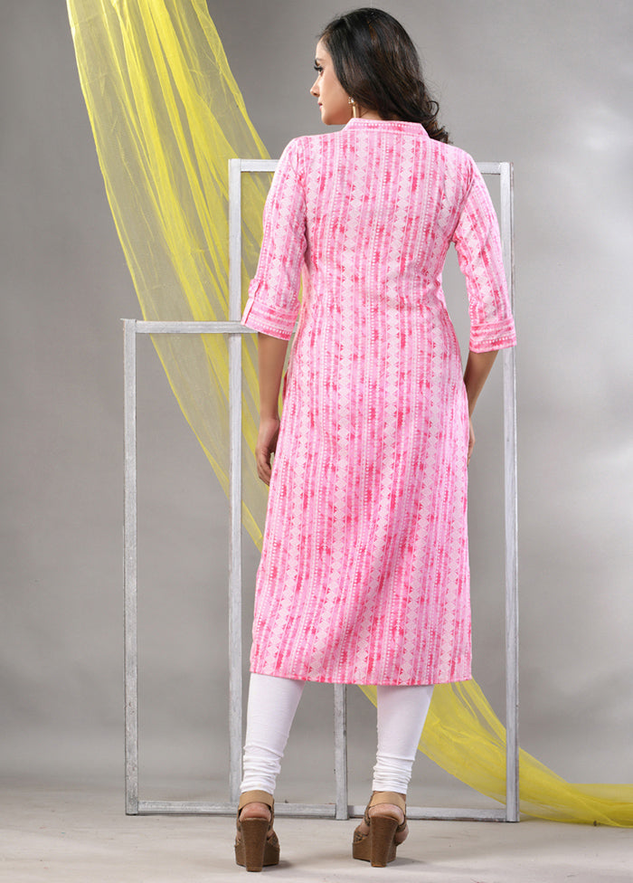 Pink Readymade Rayon Kurti