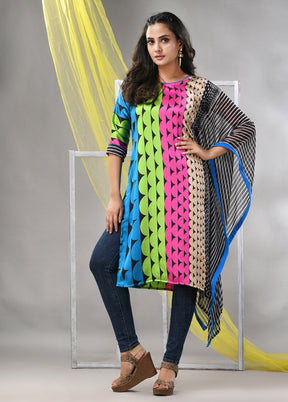 Multicolor Readymade Silk Kurti