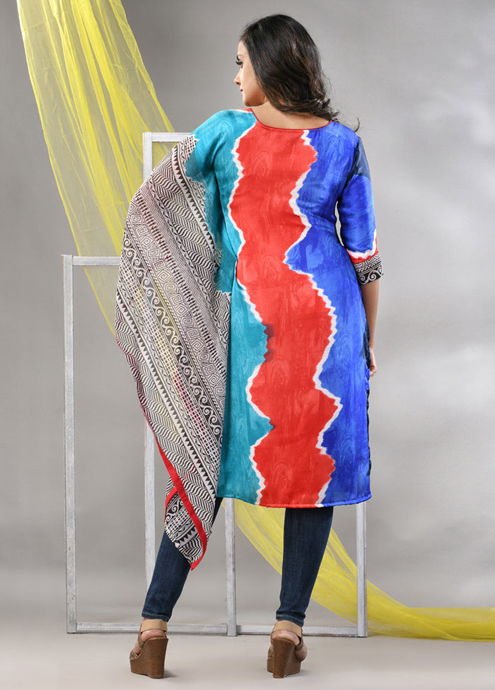 Multicolor Readymade Silk Kurti