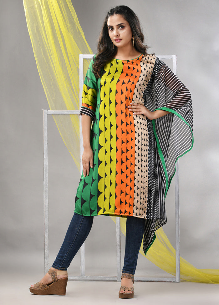 Multicolor Readymade Silk Kurti - Indian Silk House Agencies