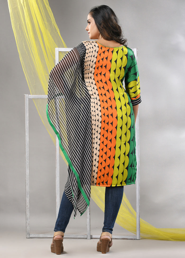 Multicolor Readymade Silk Kurti