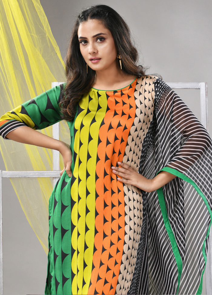 Multicolor Readymade Silk Kurti - Indian Silk House Agencies