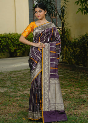 Brown Katan Pure Silk Saree With Blouse Piece