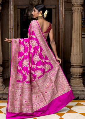 Rani Katan Pure Silk Saree With Blouse Piece