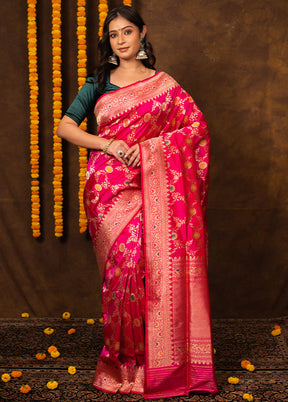 Rani Katan Pure Silk Saree With Blouse Piece