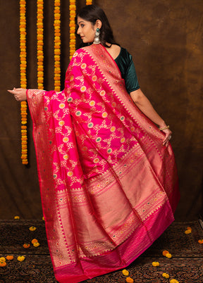 Rani Katan Pure Silk Saree With Blouse Piece