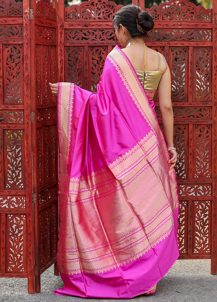 Rani Katan Pure Silk Saree With Blouse Piece