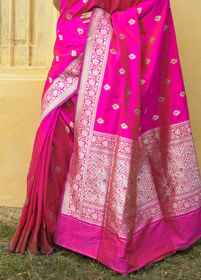 Rani Katan Pure Silk Saree With Blouse Piece