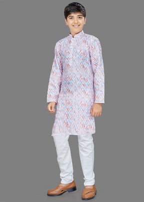 2 Pc Light Pink Cotton Kurta Pajama Set - Indian Silk House Agencies