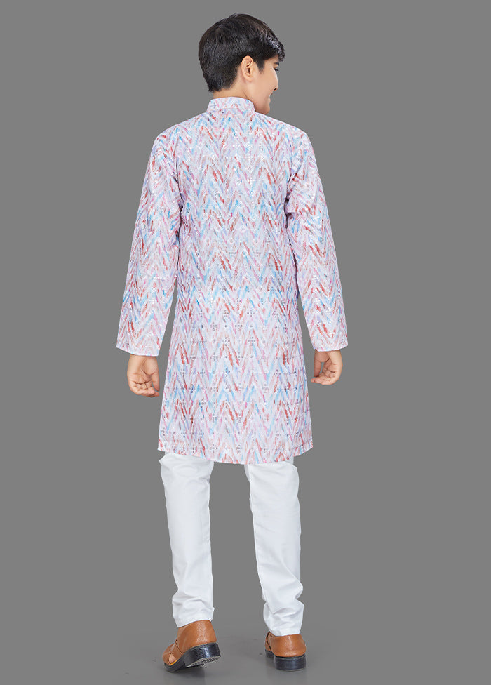 2 Pc Light Pink Cotton Kurta Pajama Set - Indian Silk House Agencies