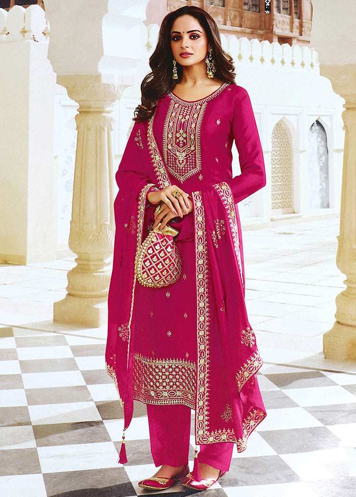 3 Pc Pink Salwar Suit Set With Dupatta VDKSH1110276 - Indian Silk House Agencies