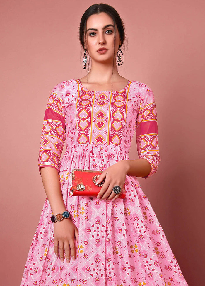 Pink Readymade Chinon Kurti VDKSH22702242 - Indian Silk House Agencies