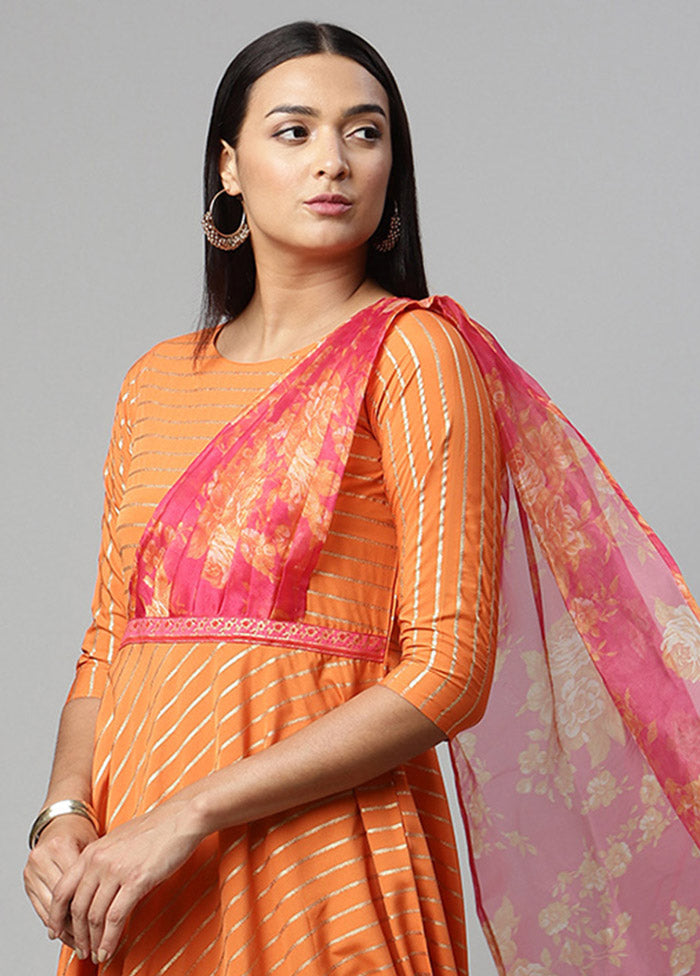 Orange Readymade Silk Woven Kurti VDKSH1403241 - Indian Silk House Agencies