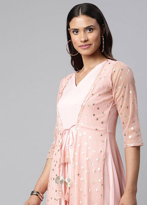 Pink Readymade Silk Woven Kurti VDKSH1403244 - Indian Silk House Agencies