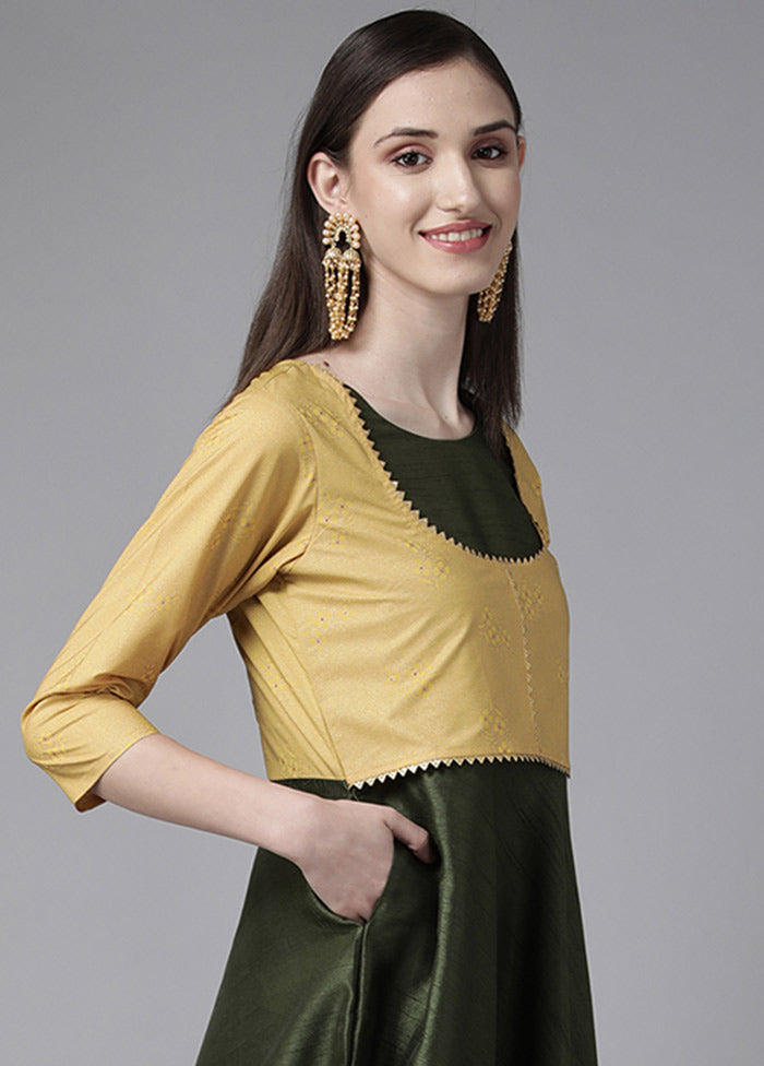 Green Readymade Silk Woven Kurti VDKSH1403273 - Indian Silk House Agencies