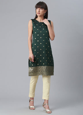 Dark Green Readymade Printed Kurti VDKSH21503234 - Indian Silk House Agencies