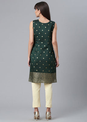 Dark Green Readymade Printed Kurti VDKSH21503234 - Indian Silk House Agencies