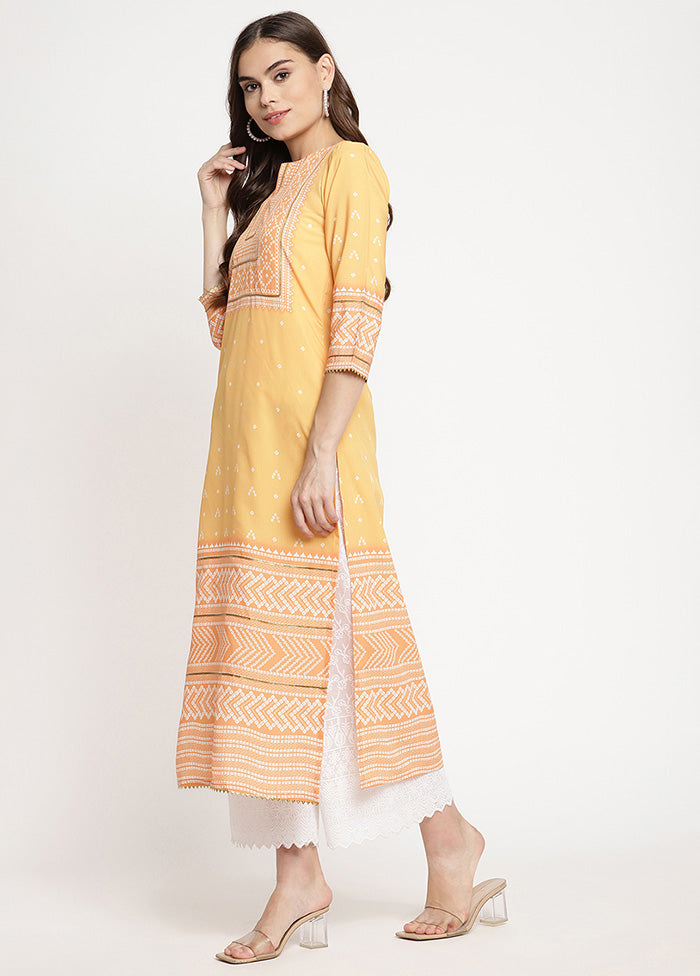 Yellow Readymade Printed Kurti VDKSH21503235 - Indian Silk House Agencies