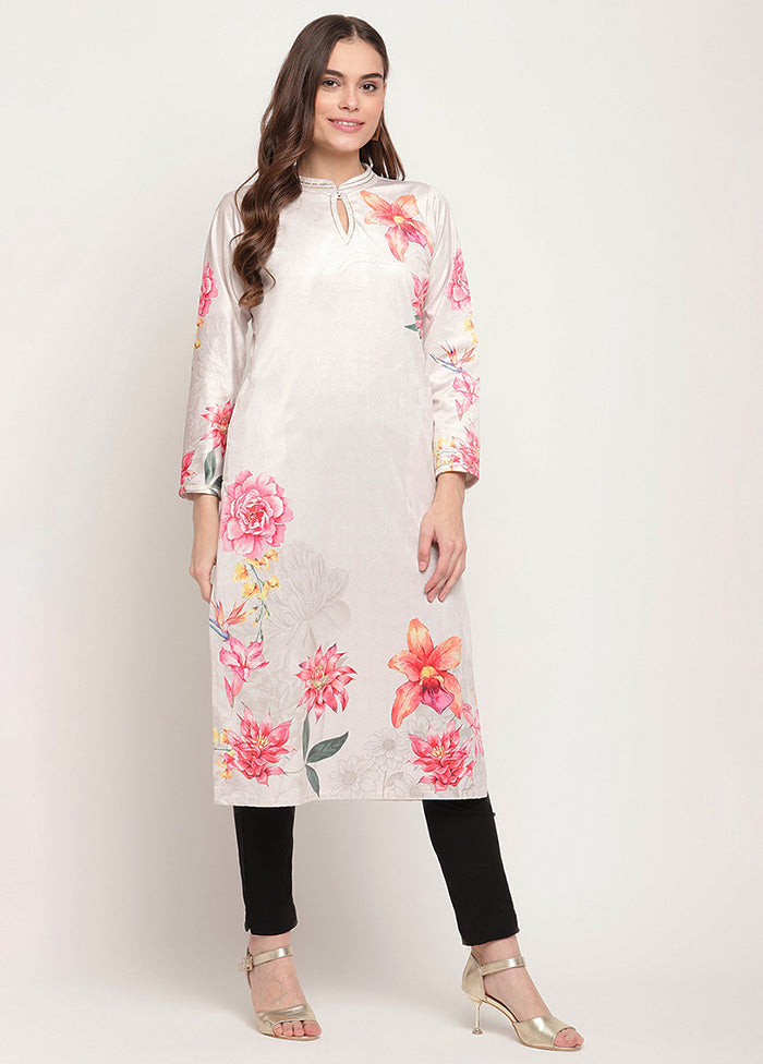 Beige Readymade Printed Kurti VDKSH21503236 - Indian Silk House Agencies