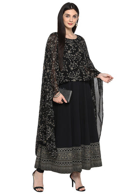 Black Readymade Printed Kurti VDKSH21503240 - Indian Silk House Agencies