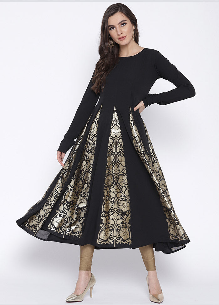 Black Readymade Printed Kurti VDKSH0604247 - Indian Silk House Agencies