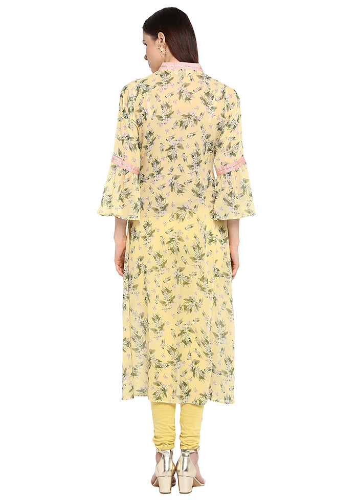 Yellow Readymade Printed Kurti VDKSH0604250 - Indian Silk House Agencies