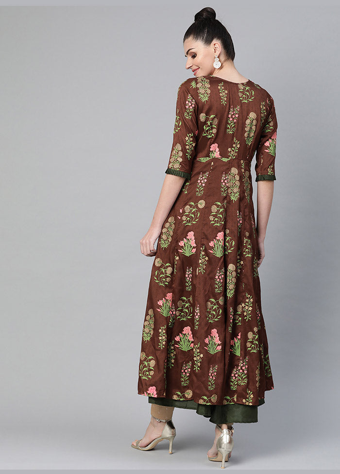 Brown Readymade Printed Kurti VDKSH0604264 - Indian Silk House Agencies