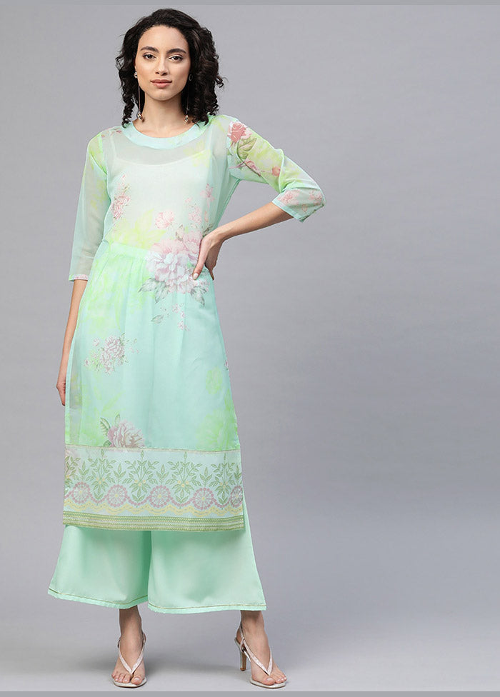 Sea Green Readymade Printed Kurti VDKSH0604267 - Indian Silk House Agencies