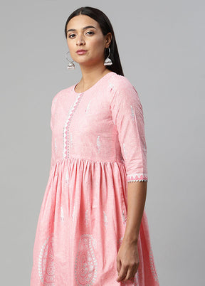 Pink Readymade Printed Kurti VDKSH0604295 - Indian Silk House Agencies