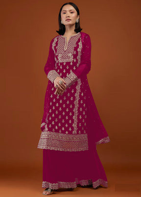 3 Pc Pink Georgette Suit Set With Dupatta VDKSH1104234 - Indian Silk House Agencies