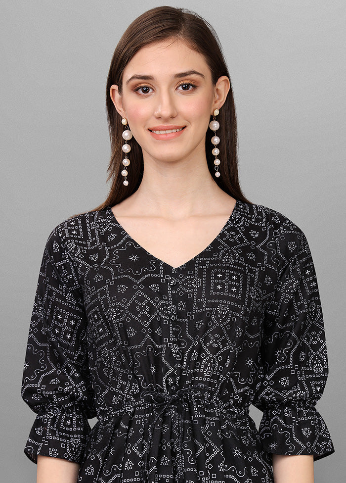 2 Pc Black Readymade Rayon Kurti Set VDKSH11052051 - Indian Silk House Agencies