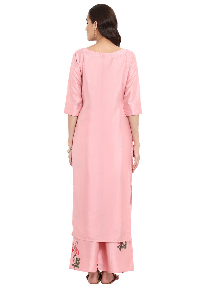 2 Pc Pink Readymade Silk Kurti Set VDKSH19052031 - Indian Silk House Agencies