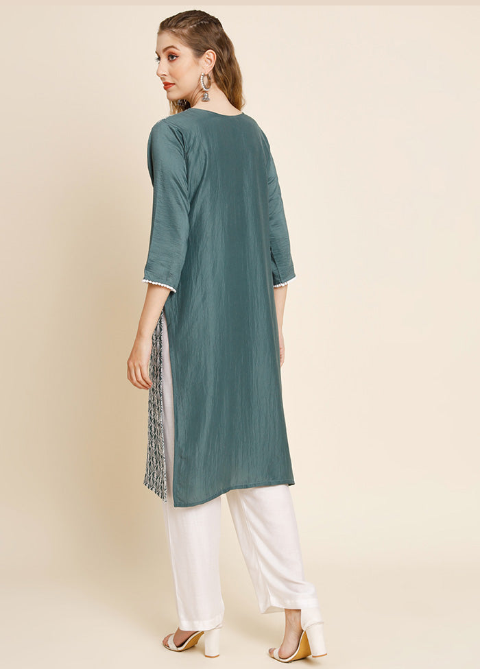 Grey Readymade Georgette Long Kurti VDKSH25052045 - Indian Silk House Agencies