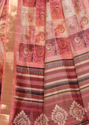 Pink Cotton Saree With Blouse Piece - Indian Silk House Agencies