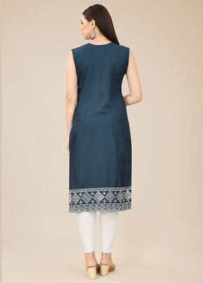 Blue Readymade Cotton Kurti VDKSH31052059 - Indian Silk House Agencies