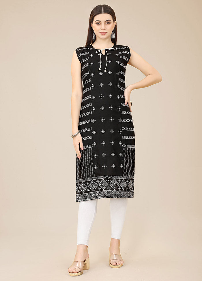 Black Readymade Cotton Kurti VDKSH31052062 - Indian Silk House Agencies