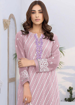 2 Pc Pink Semi Stitched Georgette Kurti Set VDKSH16062098 - Indian Silk House Agencies