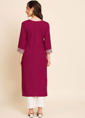 Burgundy Readymade Crepe Kurti VDKSH16062056 - Indian Silk House Agencies