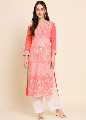 Orange Readymade Crepe Kurti VDKSH16062059 - Indian Silk House Agencies