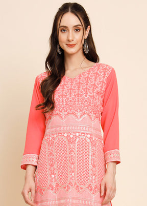 Orange Readymade Crepe Kurti VDKSH16062059 - Indian Silk House Agencies