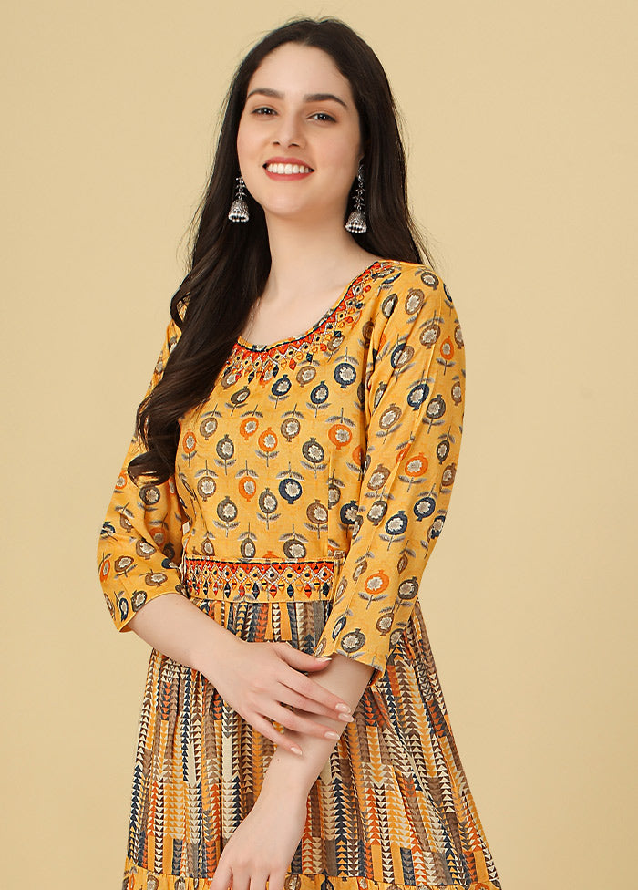 Yellow Readymade Rayon Kurti VDKSH11072042 - Indian Silk House Agencies