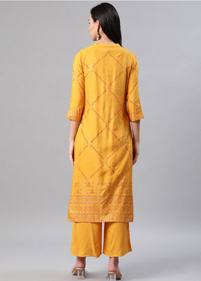 2 Pc Mustard Readymade Rayon Kurti Set VDKSH11072054 - Indian Silk House Agencies