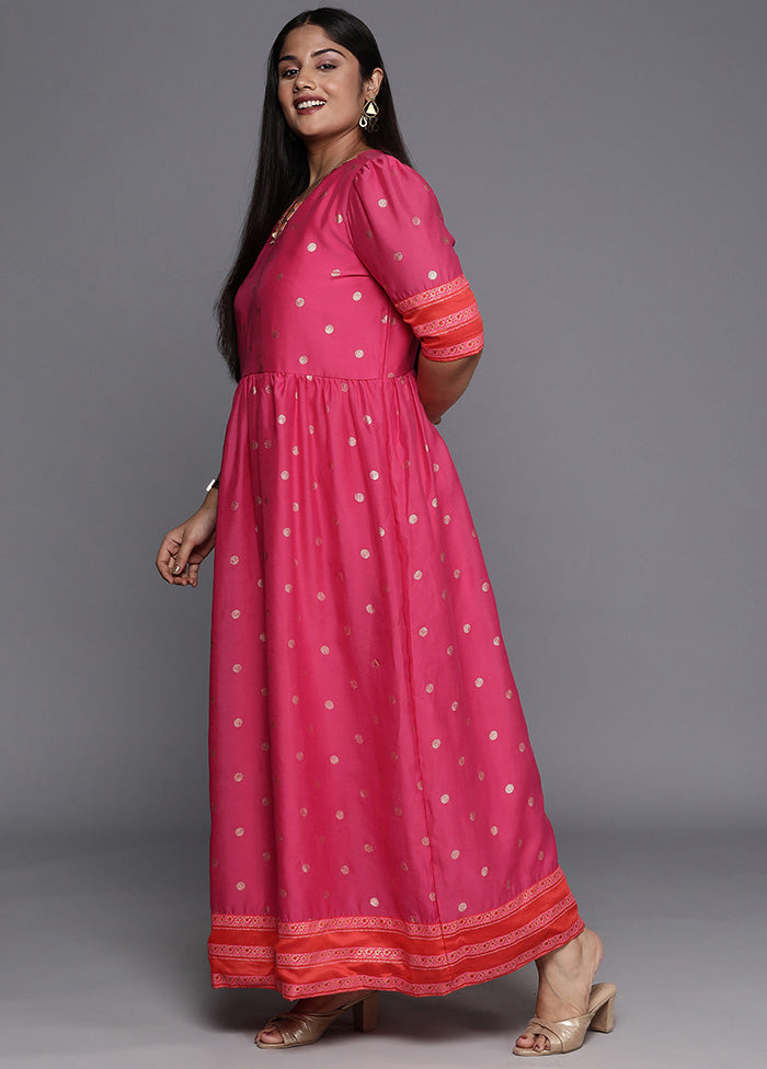 Pink Readymade Polyester Indian Dress VDKSH14082092 - Indian Silk House Agencies