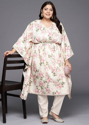 Cream Readymade Silk Kaftan VDKSH14082085 - Indian Silk House Agencies