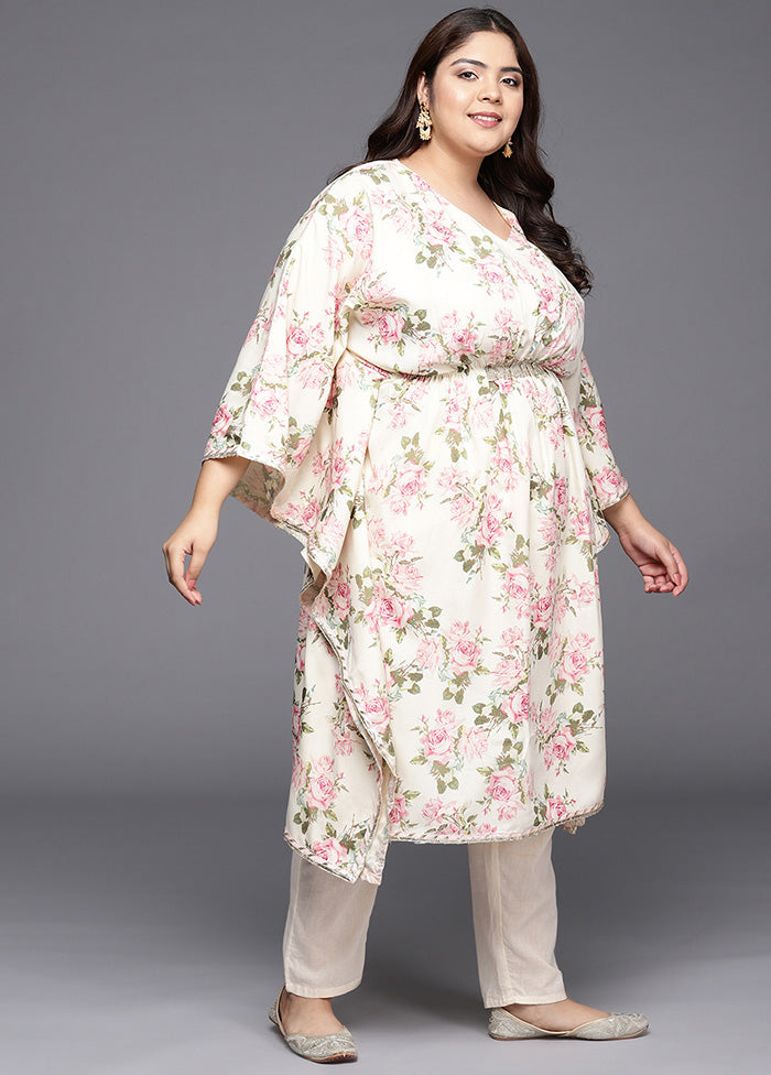 Cream Readymade Silk Kaftan VDKSH14082085 - Indian Silk House Agencies