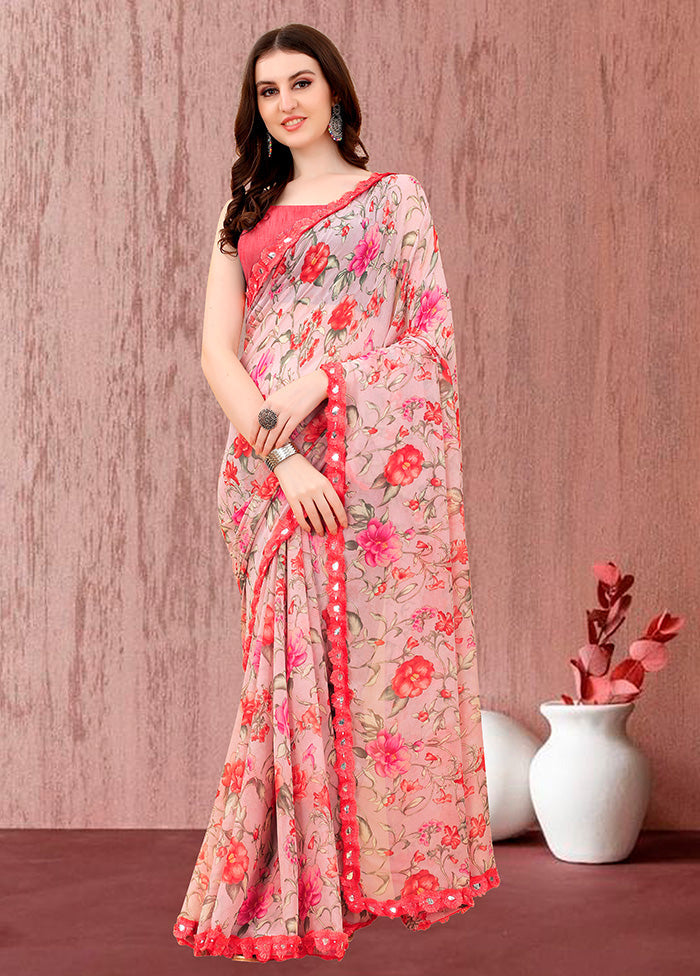 Cream Spun Silk Saree With Blouse Piece - Indian Silk House Agencies