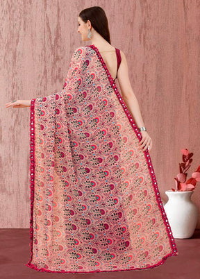 Cream Spun Silk Saree With Blouse Piece - Indian Silk House Agencies