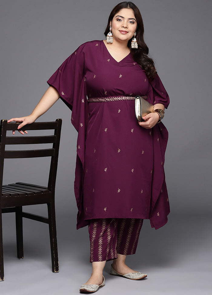 2 Pc Burgundy Readymade Silk Kurti Set VDKSH14082178 - Indian Silk House Agencies